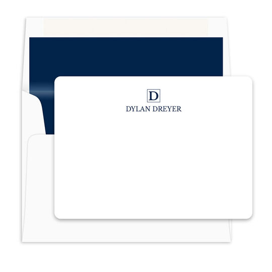 Coastal White Flat Note Cards